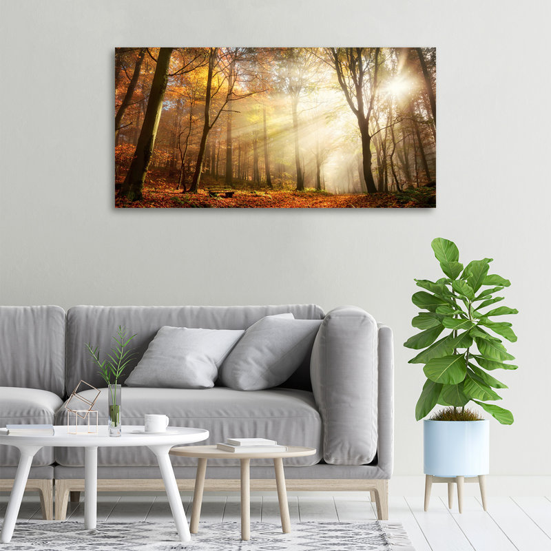 Fog In The Forest - Print, 50cm H x 100cm W x 2cm D, Canvas