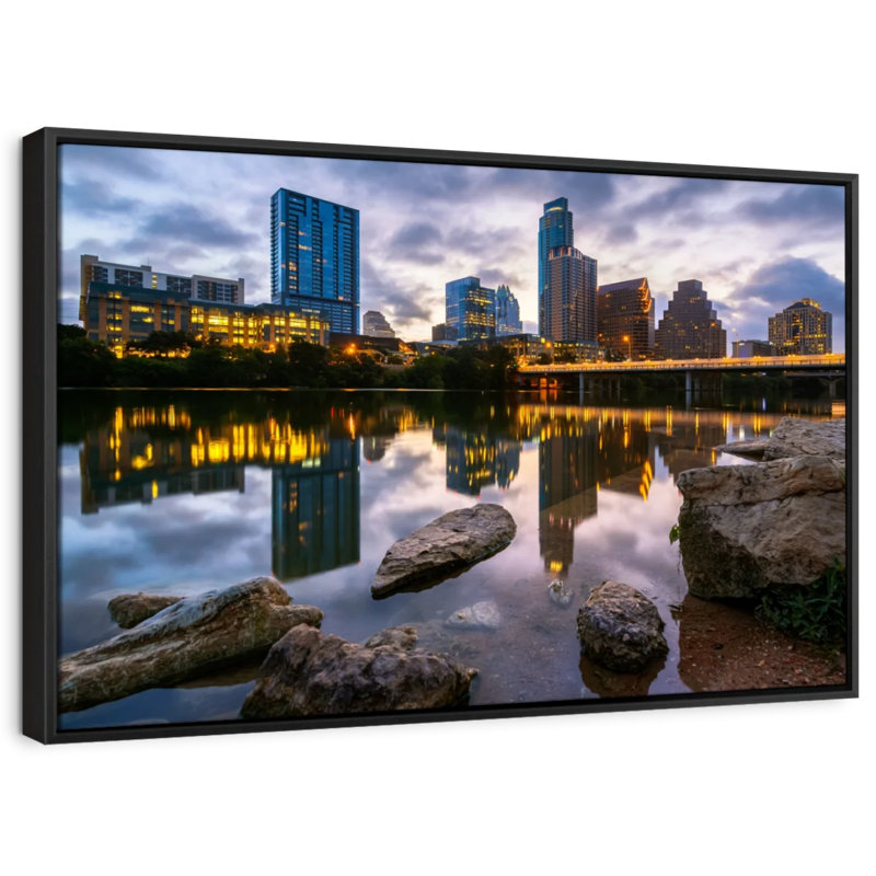 Impression sur toile Austin City Reflection, H 29 po x l 43 po