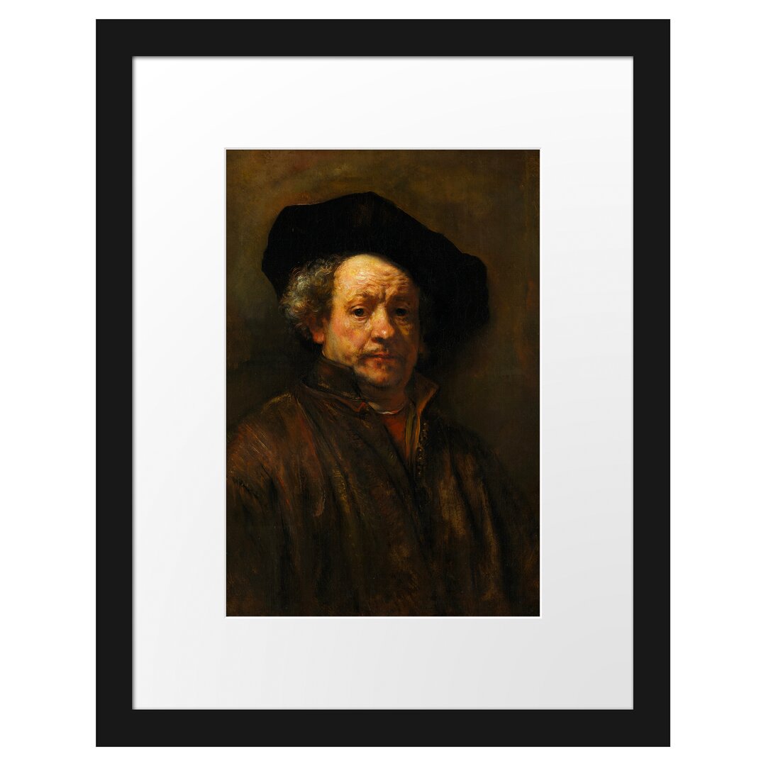 Gerahmtes Poster SelbstportrÃ¤t II von Rembrandt van Rijn