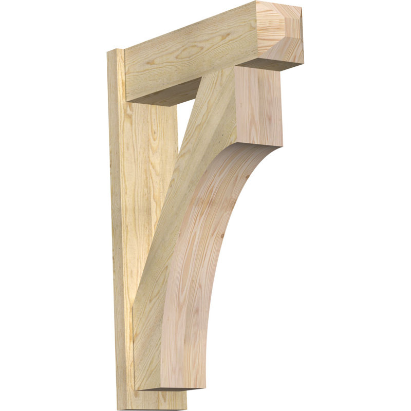Persienne en bois rustique Westlake Craftsman, Sapin Douglas de 7 1/2 po (lisse), P 36 po x H 44 po