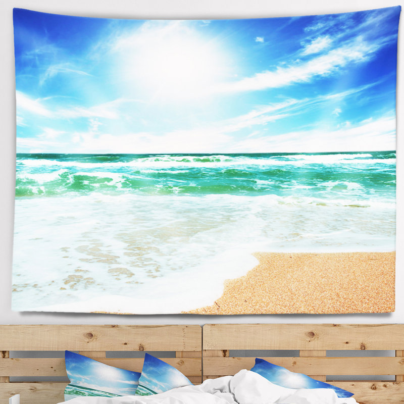 Tapisserie sur la plage, H 50 po x l 60 po