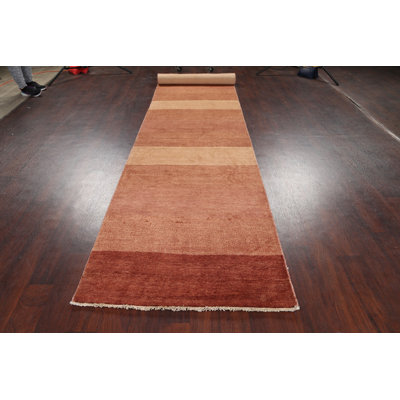 One-of-a-Kind 3'2" X 16'4" New Age Runner Wool Area Rug in
