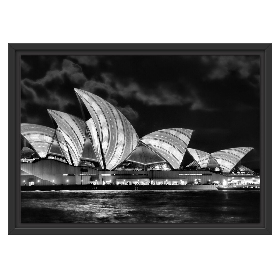 Gerahmtes Wandbild Sydney Opera House Streifen