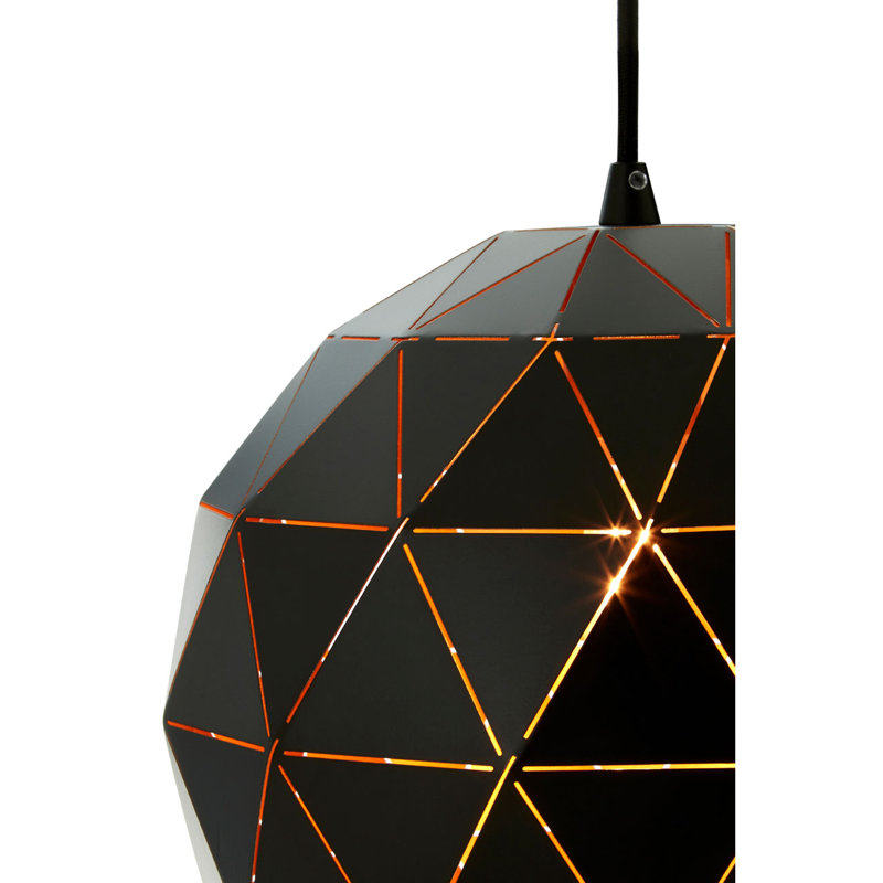 Cosima 1 - Light Single Pendant, Matte Black, Black/Gold