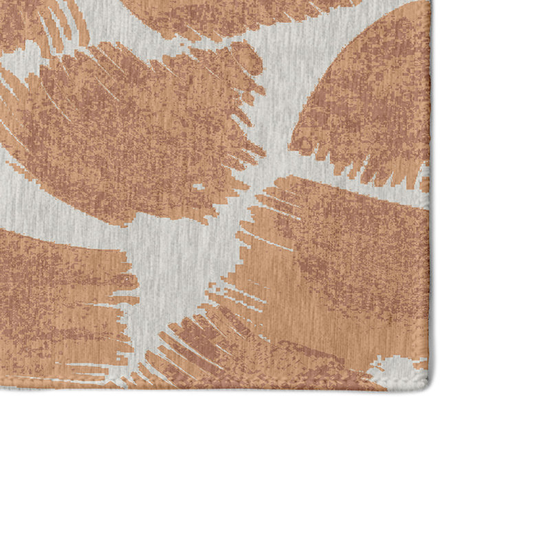 Tapis orange à imprimé animalier Almere, Rectangle 3 pi x 5 pi