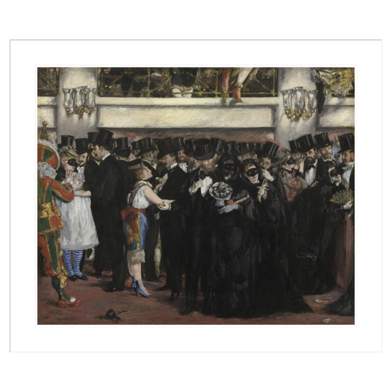 Bal masqué à l'Opéra d'Edward Manet - Impression Giclée encadrée, H 33,5 po x l 39,54 po