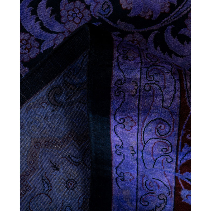 Overdyed One-of-a-Kind 9' 2" X 11' 10" Hand Knotted Area Rug