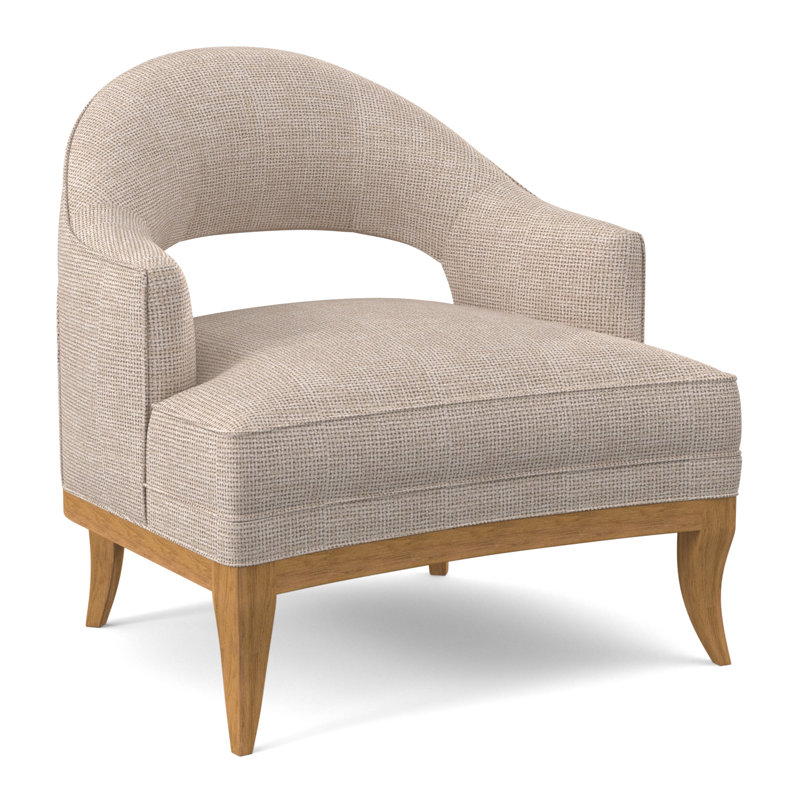 Fauteuil Mariposa, Ambre, 100% polyester Elise lin