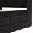 Storage-focused Full Size Solid Pine Platform Bed with Brown Finish, Multi-compartment Storage for Small Bedroom Use