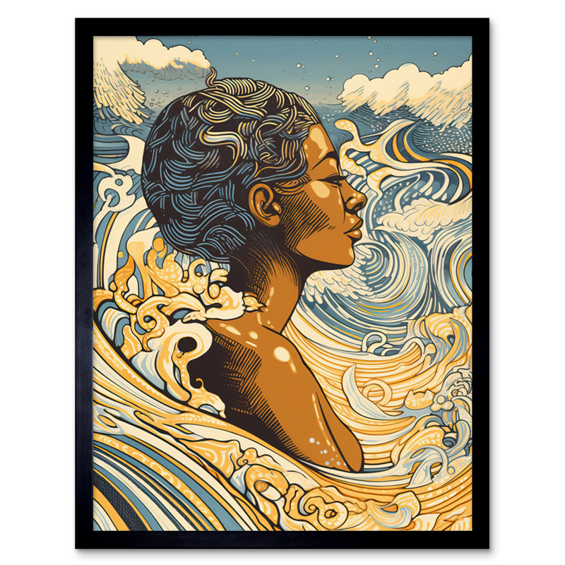 Erbe Love Of the Sea Summer Swim Modern - Picture Frame Rectangle Print
