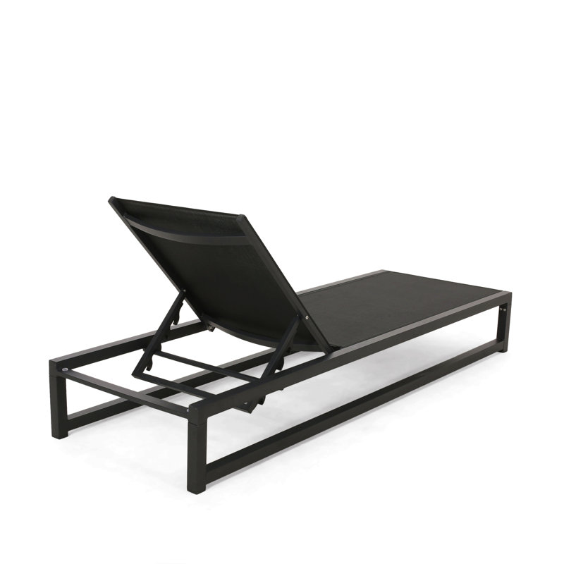 Chaise longue d'extérieur VENISE CHAISE, Noir