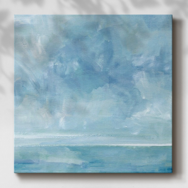 Ocean Meets Sky III-Gallery Wrapped Canvas, 32" H x 32" W