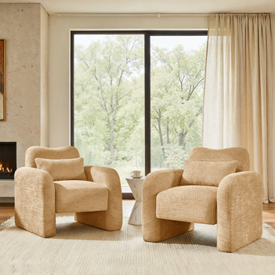 Fauteuil rembourré avec coussin lombaire l 33 po Fidele
