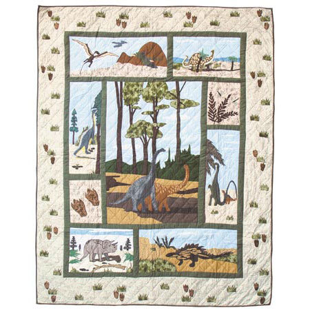 Dinosaur Reversible Quilt, King