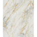 Bricks and More Collection Metallic Marble Motif Wallpaper Roll