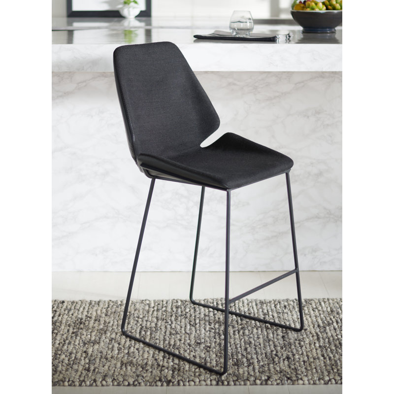 Tabouret de comptoir 26 po Metzler, Noir, Noir