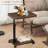 C Table End Table Adjustable Height, 360°Swivel TV Tray Table For Small Spaces, Couch Tables That Slide Under, C Shaped Side Tables With Wheels