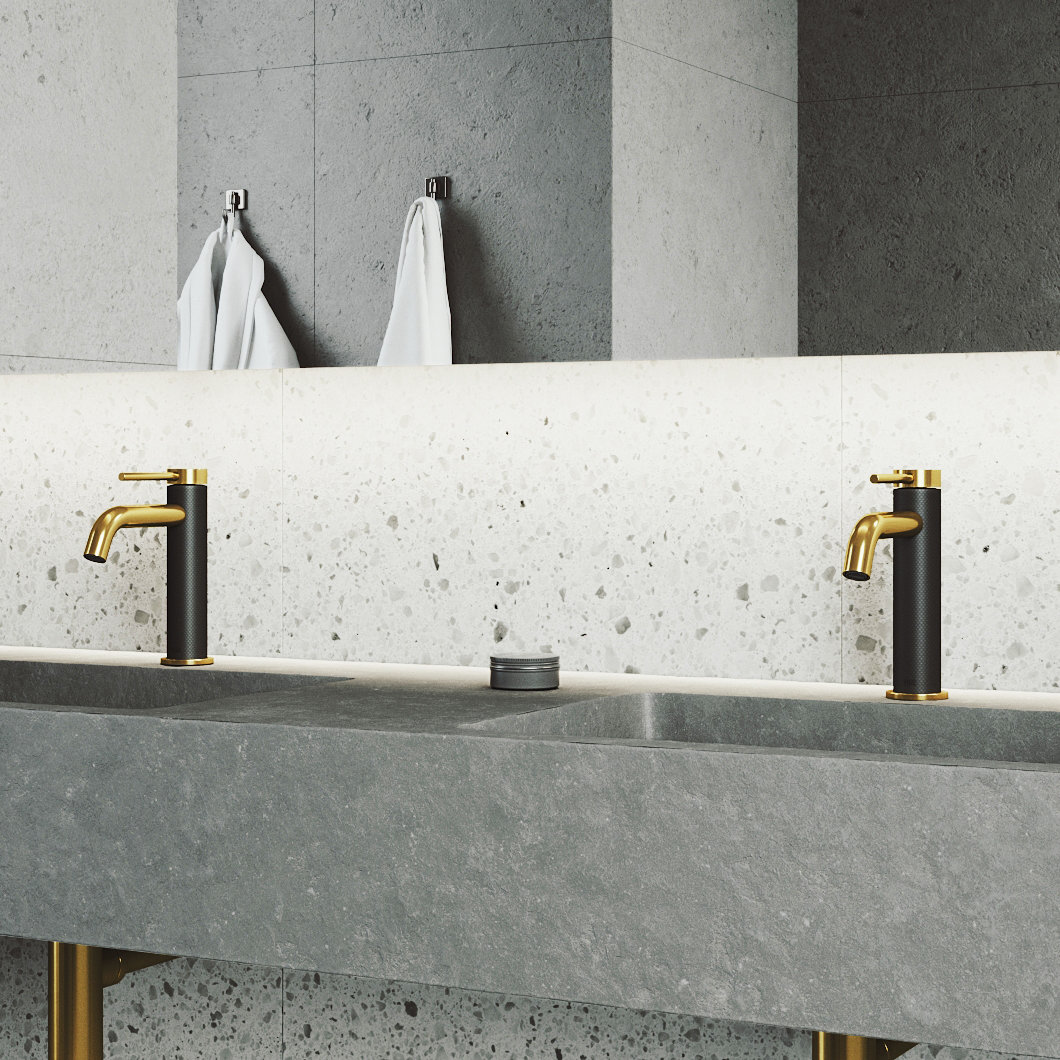 Madison Single-Hole Bathroom Faucet, Matte Brushed Gold