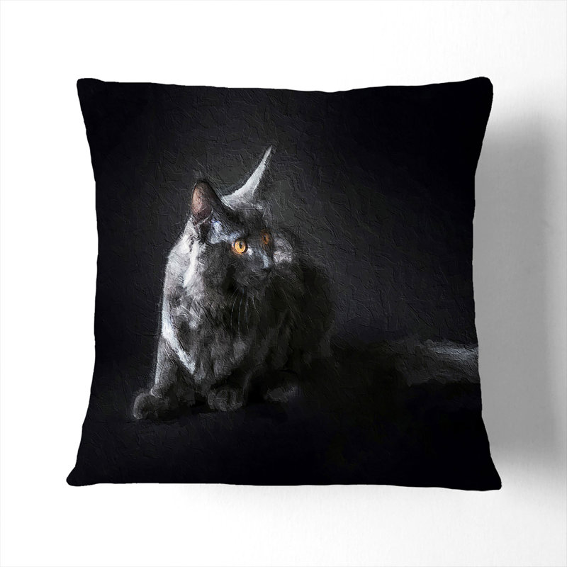 Maine Coon Kitten Cushion with Filling, 40cm H x 40cm W x 15cm D
