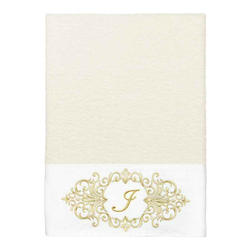 Linum Home Textiles 100% Turkish Cotton MONICA 2PC Embellished Bath Towel Set, I