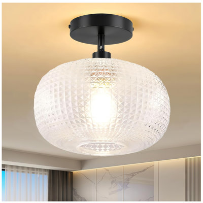 Plafonnier semi-encastré, plafonniers en verre Globe, luminaires de couloir noirs, luminaire de vestibule, luminaires de cuisine au plafond, luminaires suspendus modernes pour placard, vestibule
