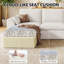 Canapé d'angle modulaire en mousse à mémoire de forme surdimensionnée de 274 cm (108 po), style Cloudy sans os | Canapé de sol entièrement en mousse avec méridienne profonde, canapé moderne en microfibre moelleuse et pelucheuse, sans assemblage, combinaison flexible pour la maison, blanc-1371722878