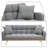 Classic Teddy Fabric Upholstered Convertible Futon Sofa Bed with 2 Throw Pillows-485140294