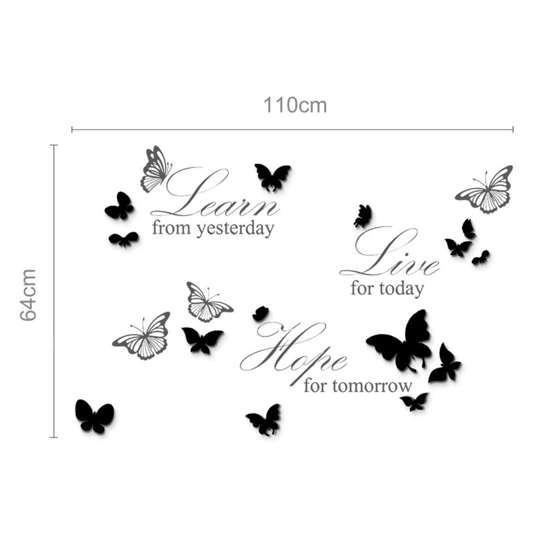 Text & Numbers Non-Wall Damaging Wall Decal