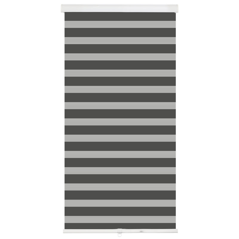 Rideau roulant semi-transparent obscurcissant sans cordon, gris, L 36 po x L 72 po