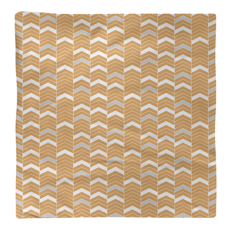 Serviette en coton bicolore lignée Stephenie, Orange foncé, Sergé de coton, H 0,1 po x l 10 po x P 10 po