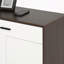 Range-chaussures, range-chaussures à 4 niveaux avec 1 tiroir, range-chaussures autoportant en bois avec 2 portes blanches et tablettes réglables pour le vestibule-286719789