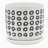 S/2 5/6" AZTEC PLANTER W/ SAUCER, BLACK