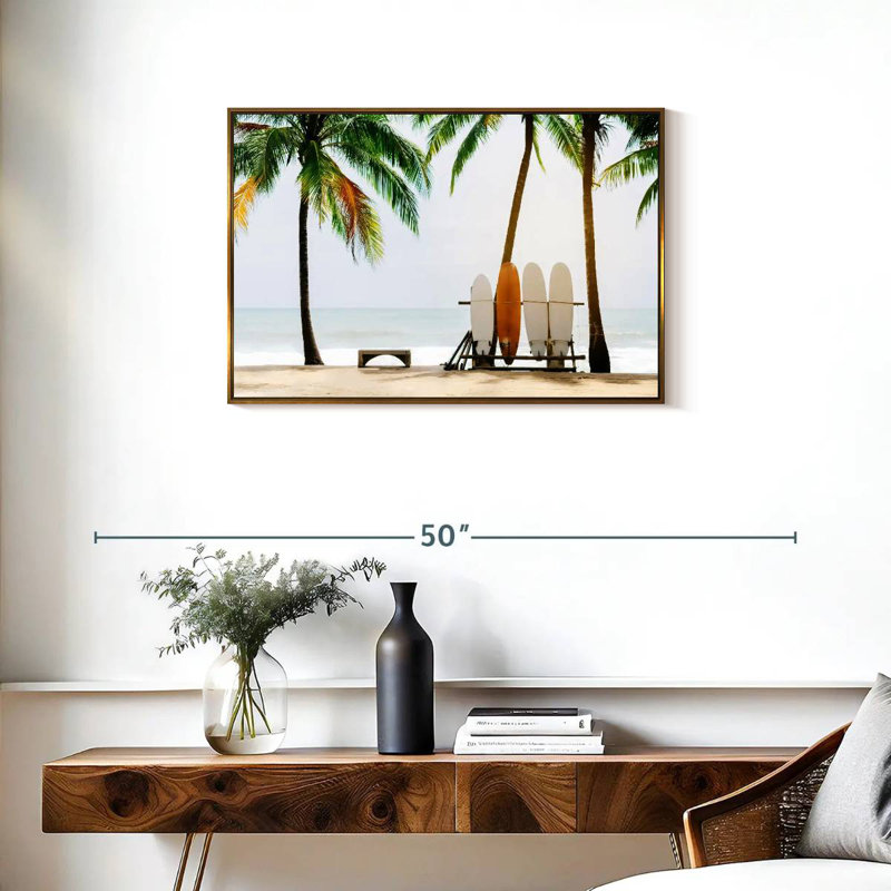 Configuration de la planche de surf, Cadre flottant doré, 31 po x 21 po