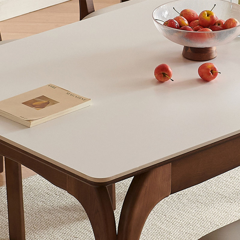 Table de salle à manger Mid-Century, 5 pièces: table, 4 chaises, H 29,5 po x l 78,7 po x P 35,4 po
