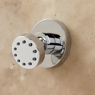 Bravat Bathroom 8'' Shower Set With 1 Body Jets and Bravat Mixer ceiling
