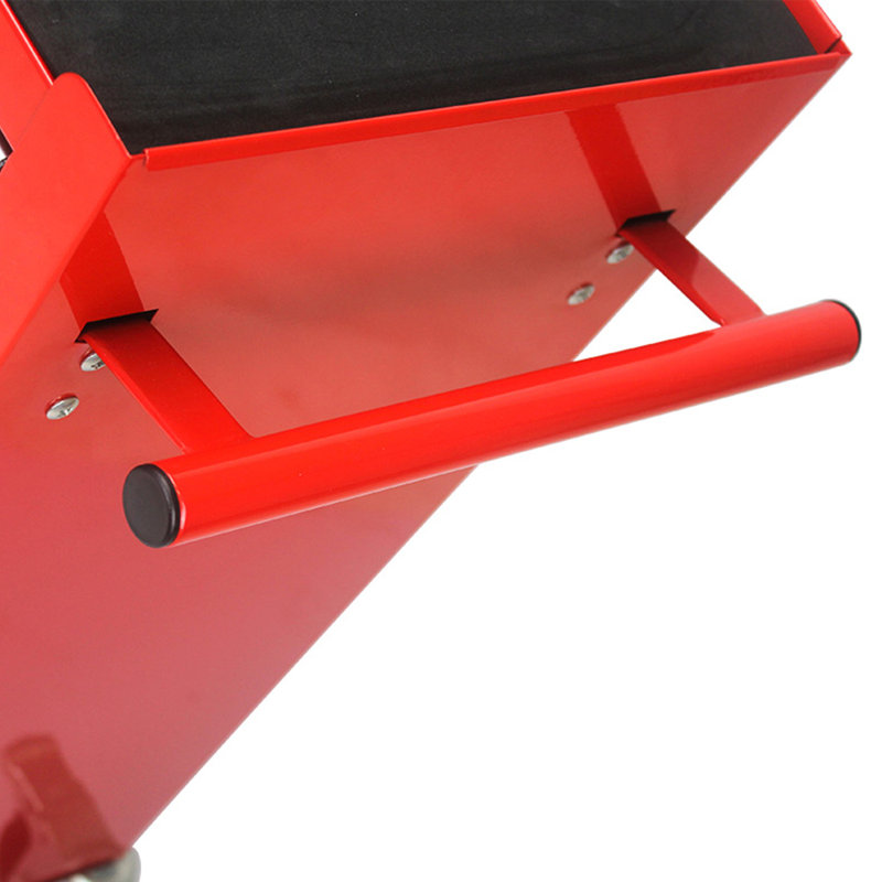 Chariot à outils à roulettes rouge avec 4 tiroirs, chariot à outils en acier robuste pour le garage - une mobilité en douceur et une organisation facile des outils