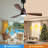 48 Inch Wood Ceiling Fan With Solid Wood Blades and Remote Control