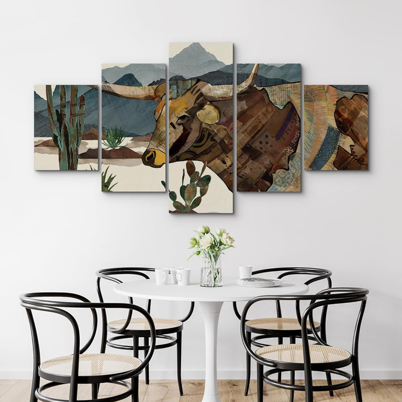 Impression sur toile 5 pièces Western Western