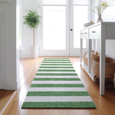 Premium Machine Washable Cerrito AMF528 Green Rug