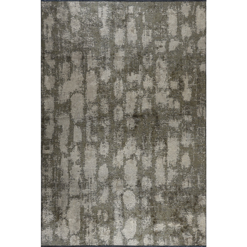 Rapture Khaki/Beige/Gray Abstract Luxury Area Rug, Rectangle 7'10" x 11'2"