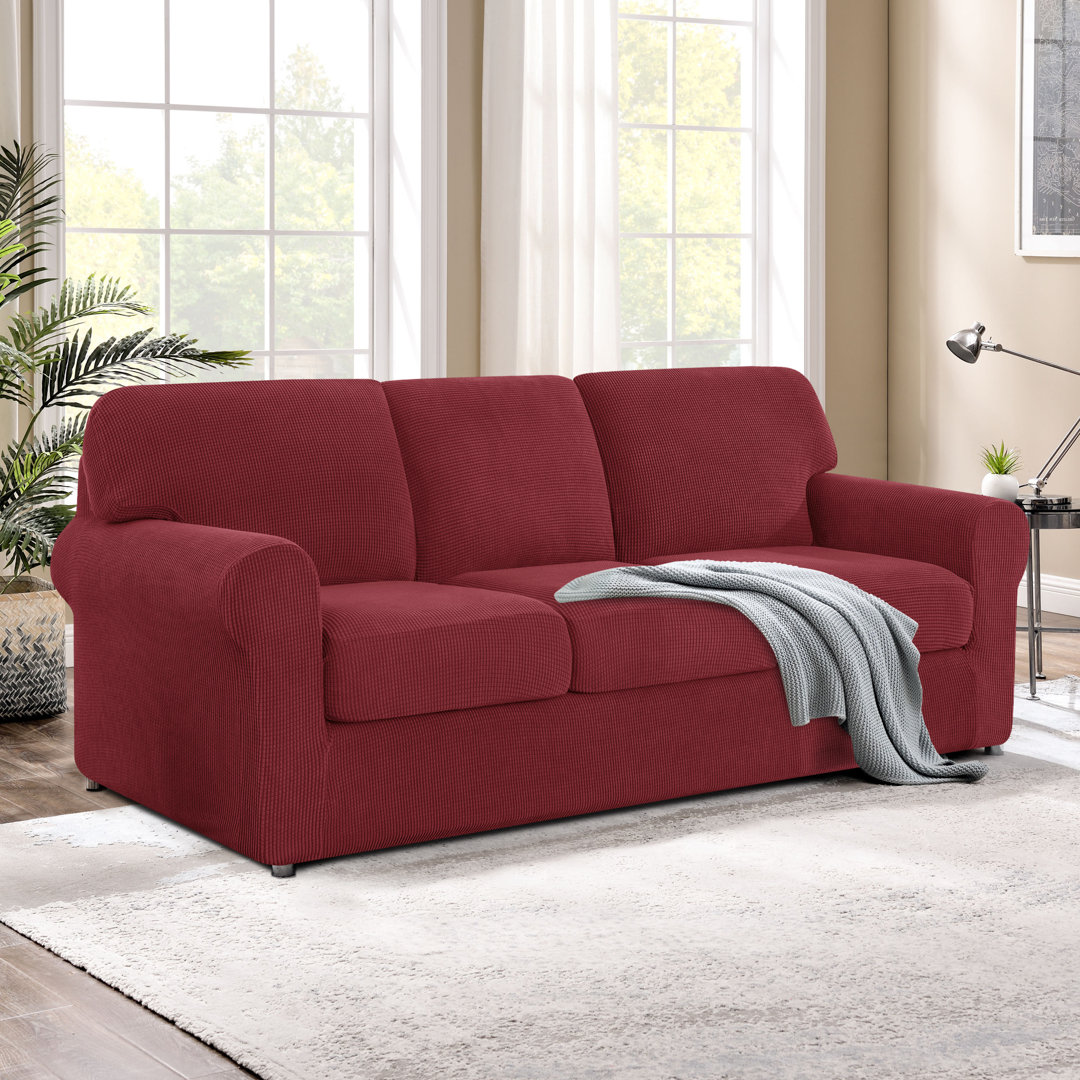 3 Seater Stretch Separate Box Cushion Sofa Slipcover