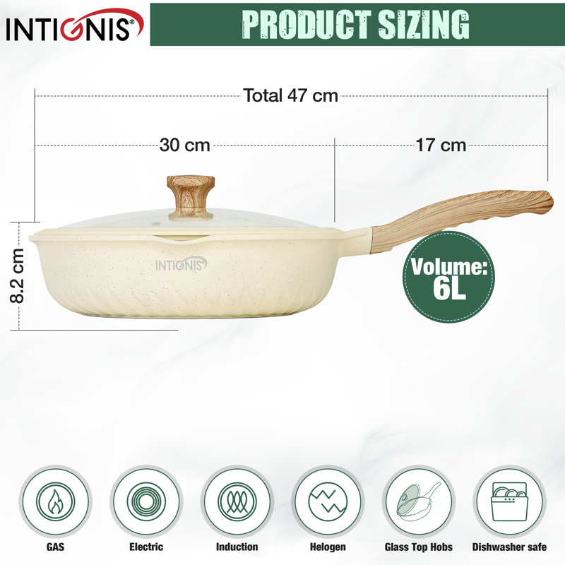 Non-Stick Frying Pan, Cream 