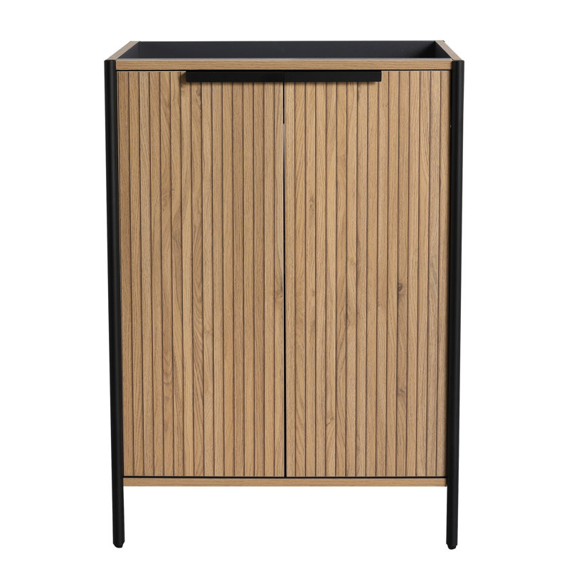 Meuble-lavabo de salle de bain 24 po - Contreplaqué café, Café autoportant à surface d'eau, Contreplaqué avec conception efficace