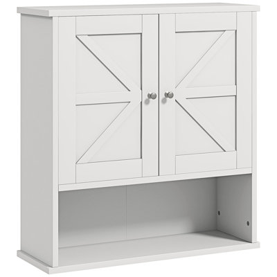 Armoire à pharmacie murale avec tablette ouverte Farmhouse