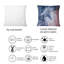 Blue And Pink Marble Ink Clouds V - Modern Printed Throw Pillow-1810963074