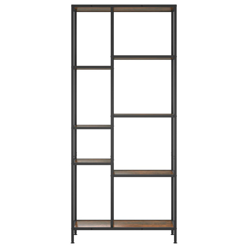 Oringas Bookcase, Dark Brown/Black, (8 Shelves) 71" H x 32" W x 12" D