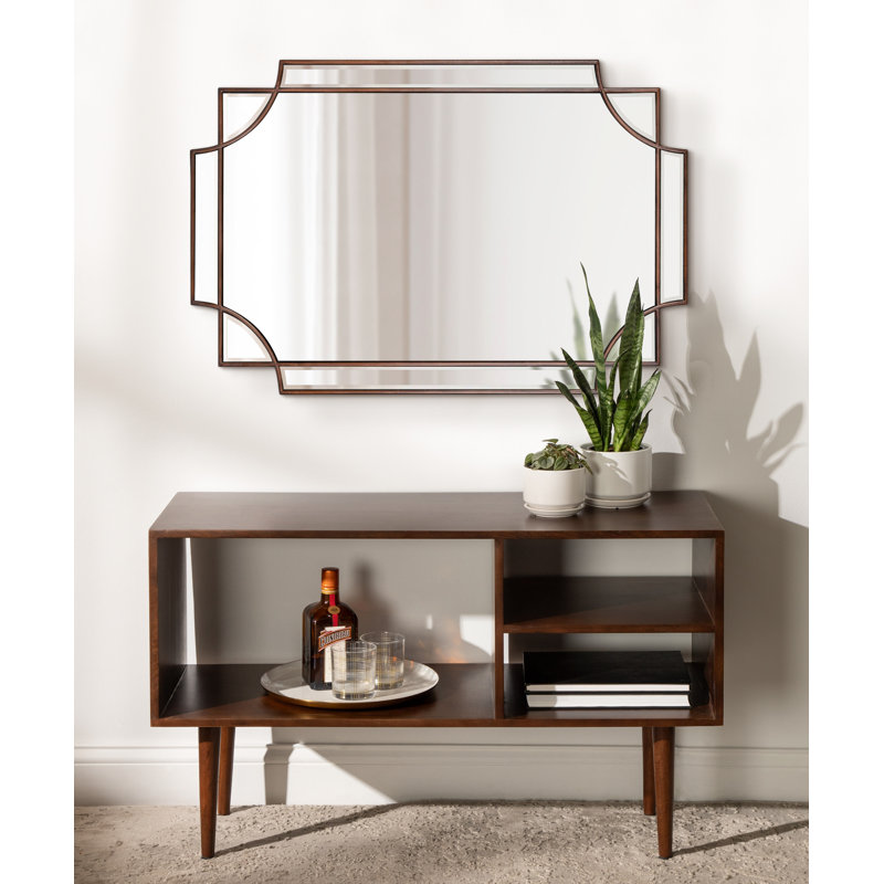 Ocilla Flat Mirror, 36" x 24", Bronze