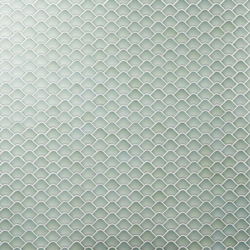 Carreau de mosaïque en verre l 12,55 po x L 13,18 po Waterhouse, Vert