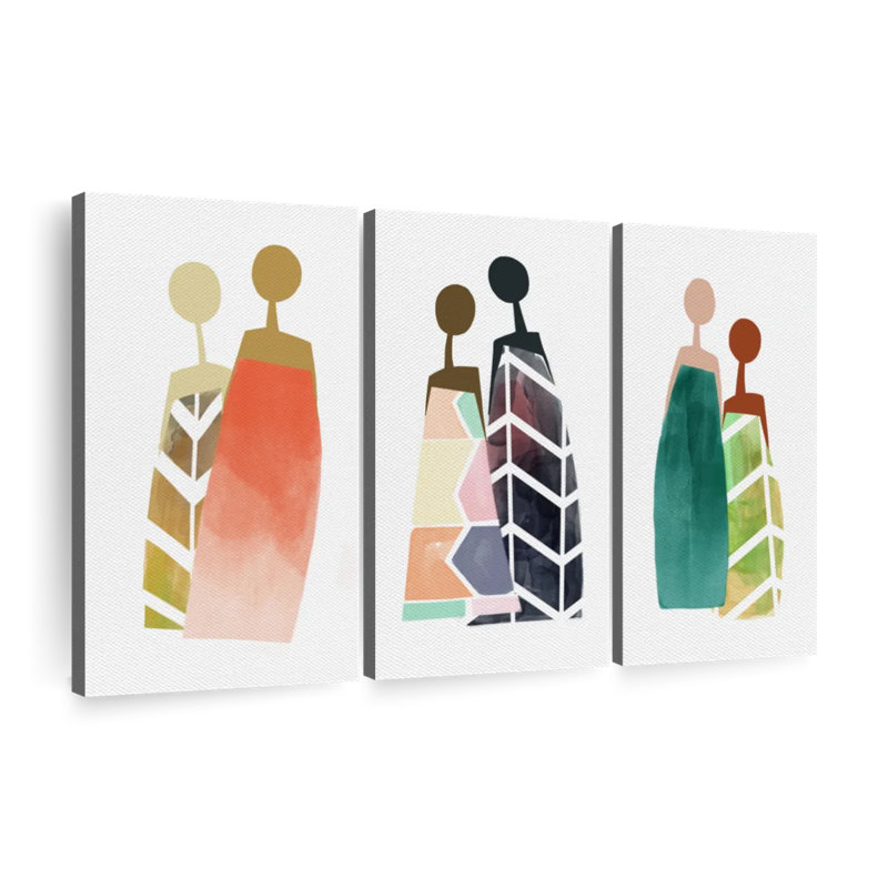 Impression sur toile de style africain, H 24 po x l 38 po x P 1,25 po