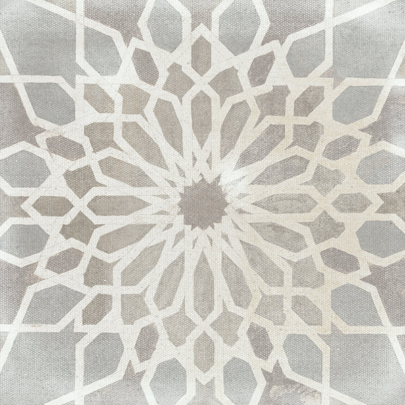 Grey Sage Mosaic Tile - Wrapped Canvas Print, 91cm H x 91cm W